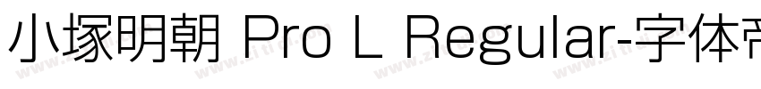 小塚明朝 Pro L Regular字体转换